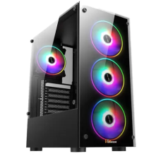 PC Power Crystal Glass Mid Tower ATX Gaming Casing